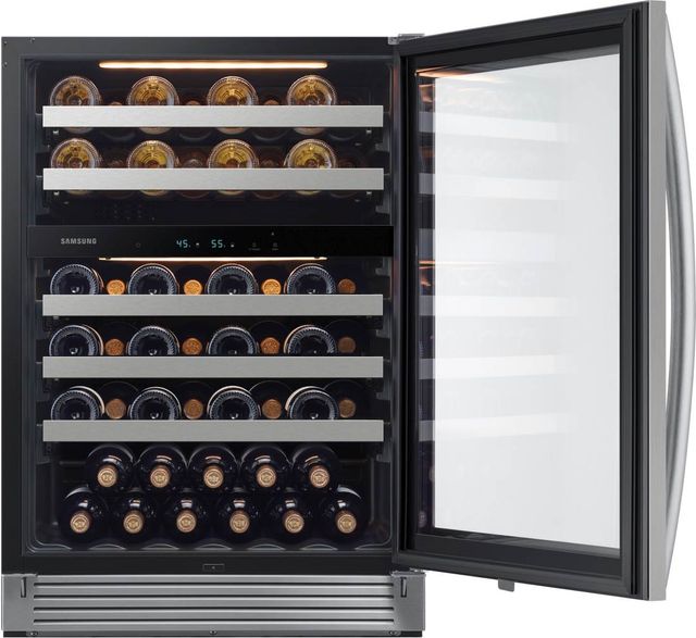 Samsung® 5.1 Cu. Ft. Fingerprint Resistant Stainless Steel Wine Cooler-2