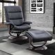 Parker House® Knight 2-Piece Black Swivel Chair and Ottoman Set-1