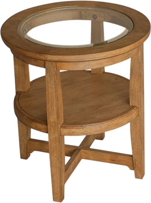 Magnussen Home® Durant Honey Brown Shelf End Table-1