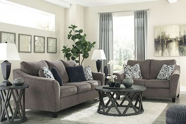 Signature Design by Ashley® Nemoli 2-Piece Slate Living Room Set-3