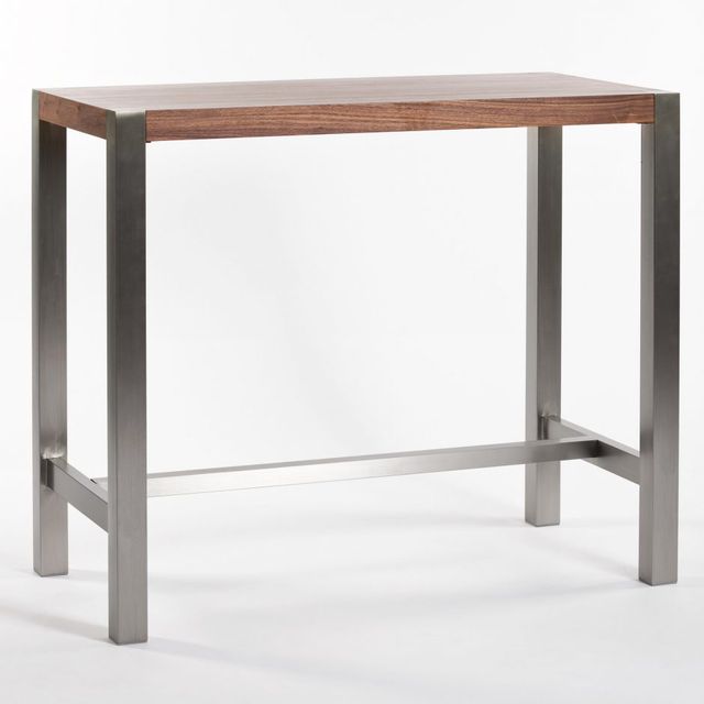 Moe's Home Collection Riva Brown Bar Table with Stainless Steel Legs-0
