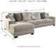 Benchcraft® Ardsley 2-Piece Pewter 127" Left-Arm Facing Sectional and Chaise-1