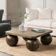 Classic Home Delyla Pecan Brown Coffee Table-1