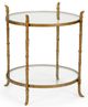 Wildwood Lamps Carley Glass Top Side Table with Bronze Base-0