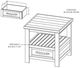 International Furniture Direct Dutton Brown End Table-2