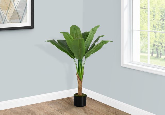 Monarch Specialties Inc. Green/Black 43" Artificial Potted Banana Tree-3