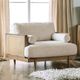 Furniture of America® Alesund Beige/Light Oak Accent Chair-1