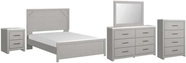 Signature Design by Ashley® Cottenburg 5-Piece Light Gray/White Full Youth Panel Bed Set-0