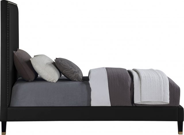 Meridian Furniture Harlie Black Velvet Twin Bed-2