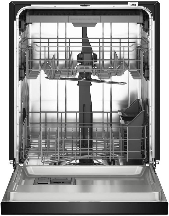 KitchenAid® 24" Black Front Control Built-In Dishwasher with Third Level Utensil Rack and 30+ Total Wash Jets-1
