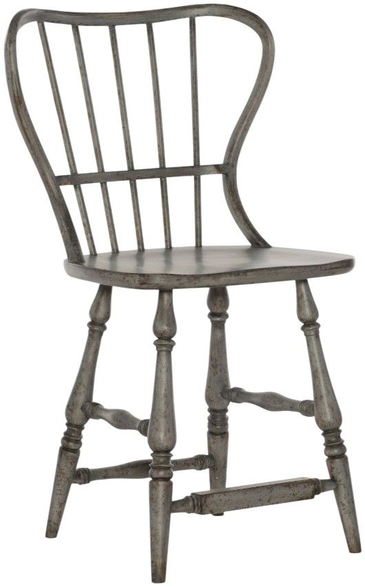 Hooker® Furniture Ciao Bella Speckled Gray Spindle Back Counter Stool-0