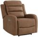Elements International Avanti Whiskers PU Brown Power Recliner with Power Head Recliner-0