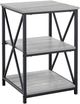 Monarch Specialties Inc. Grey 26"H Three Tier Black Metal Accent Table-0