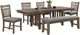 New Classic® Home Furnishings Harrisburg 6-Piece Walnut Brown Dining Set-0