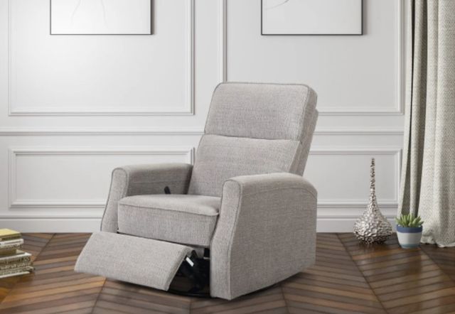 Emerald Home Tabor Beige Manual Swivel Glider Recliner-2