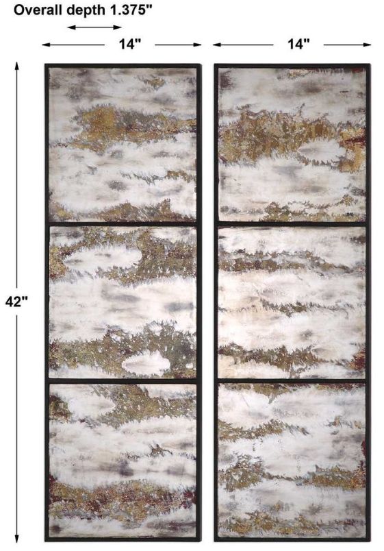 Uttermost® Rahila 2-Piece Antiqued Mirror Wall Decor Set-2