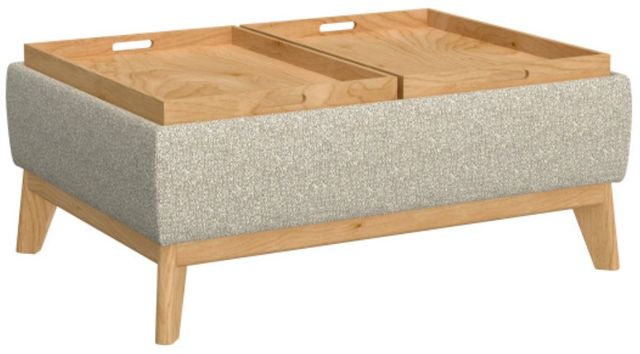 Emerald Home Reverie Gray Ottoman with Storage and Trays-4