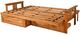 Kodiak Furniture Monterey Oregon Trail Java/Butternut Queen Storage Futon with Mattress-2