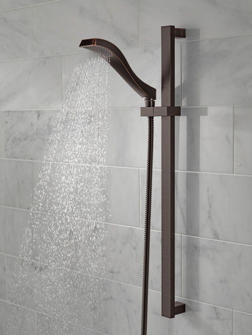 Delta Dryden® Venetian Bronze Premium Single-Setting Slide Bar Hand Shower-4