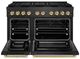 ZLINE Autograph Edition Paramount 48" 6.7 Cu. Ft. Black Satin Stainless Steel Gas Range with 8 Burner DuoPro™ Cooktop and Dual Oven with Champagne Bronze Accent-4