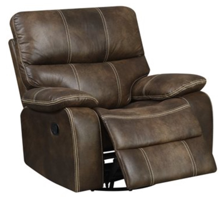 Emerald Home Jessie James Brown Swivel Glider Recliner | 371