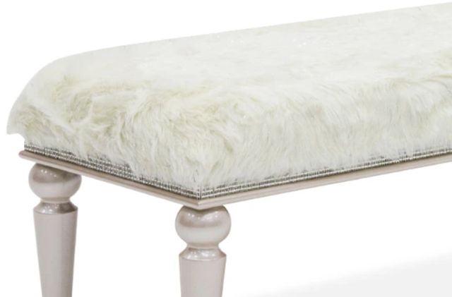 Michael Amini® Glimmering Heights Ivory/White Bench-1
