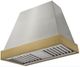 AGA Euclid 36" Stainless Steel Wall Mounted Range Hood  with Antique Brass Trim-0