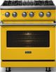 Viking® 5 Series 30" Daffodil Pro Style Dual Fuel (NG) Range with Polished Chrome Trim-2