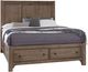 Vaughan-Bassett Cool Farmhouse Gray Queen Panel Storage Bed-0