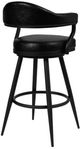 Armen Living Justin Black/Matte Black Bar Stool-3