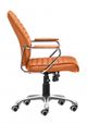 Zuo® Enterprise Orange Low Back Office Chair-2