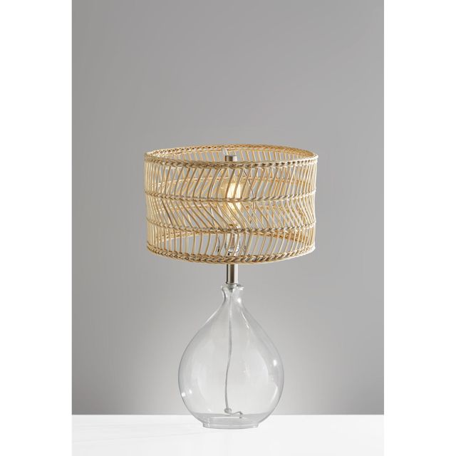 Adesso® Cuba Light Brown Teardrop Table Lamp-1
