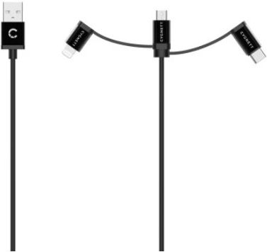 Cygnett 3.3 Ft. Universal 3-in-1 Braided USB Charging Cable-0
