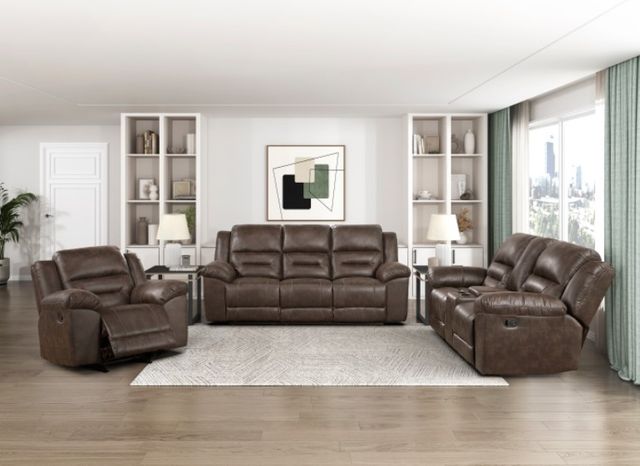 Homelegance® Hazen Dark Brown Rocker Manual Recliner-1