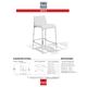 Korson Furniture Max White Counter Stool-2