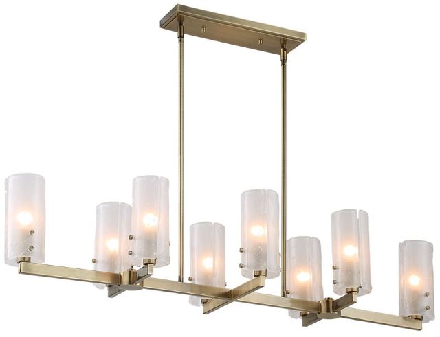 Uttermost® Mistie Antique Brass Linear Chandelier-3
