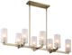 Uttermost® Mistie Antique Brass Linear Chandelier-3