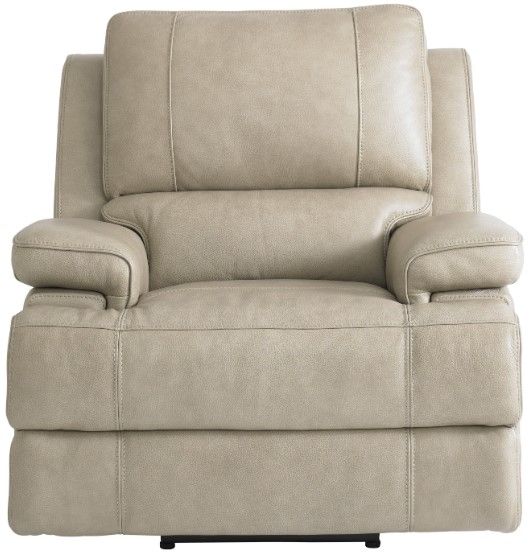 Bassett® Furniture Club Level Parsons Flax Leather Wallsaver Power Recliner-1