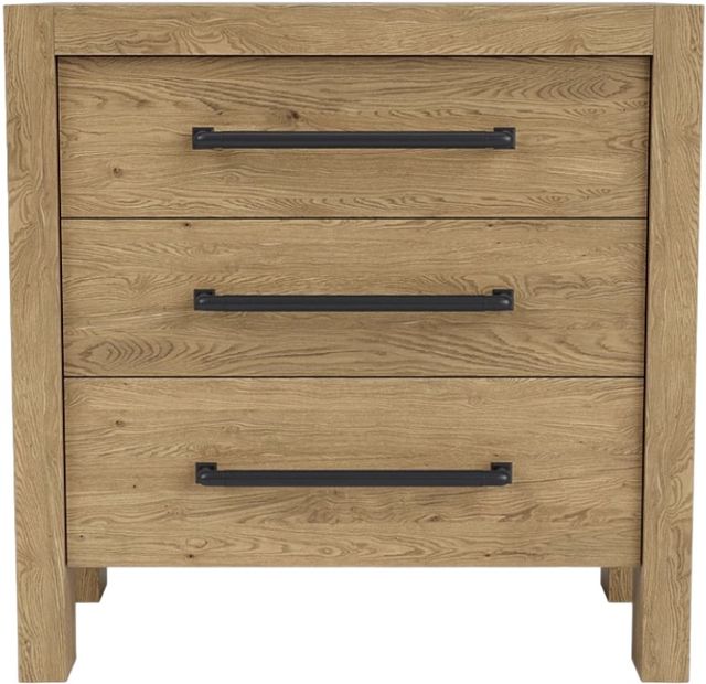 Riverside Furniture Davie Pale Oak 3-Drawer Nightstand-1