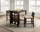 Furniture of America® Lescles 3-Piece Dark Cherry/Gray Counter Set-1