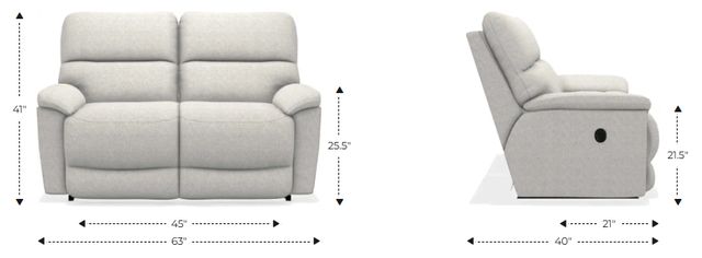 La-Z-Boy® Brooks Sugar Manual Reclining Loveseat-2