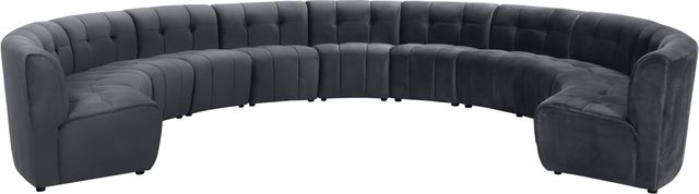 Meridian Furniture Limitless 11-Piece Grey Velvet Modular Sectional-0