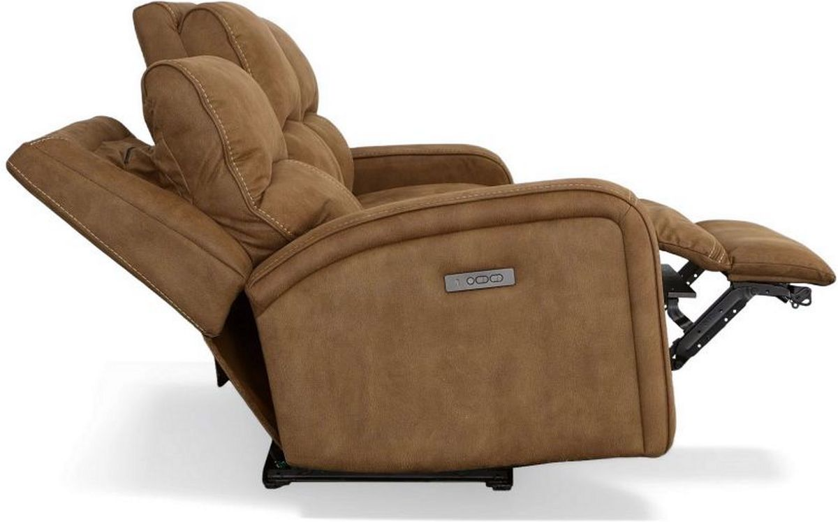 Flexsteel Nirvana Saddle Power Reclining Sofa with Power Headrests Park Home Store Duncansville PA