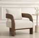 Uttermost® Rowan Ivory/Walnut Accent Chair-1
