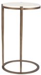 Uttermost® Mercier Bronze Round Marble Accent Table-5