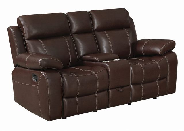 Coaster® Myleene Chestnut Double Gliding Loveseat-0