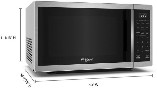 Whirlpool® 0.9 Cu. Ft. Stainless Steel Countertop Microwave-3