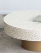 A & B Home Capella Cream Capiz Coffee Table with Gold Base -4