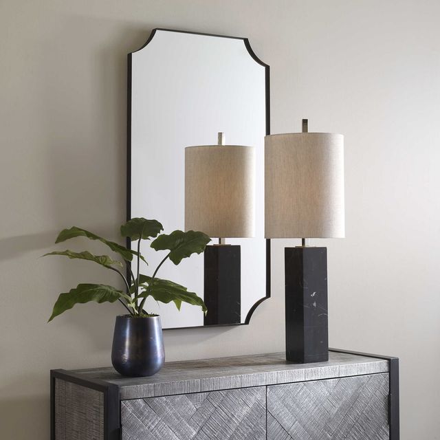 Uttermost® Lennox Satin Black Mirror-1