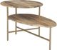 Powell® Cleo Natural 2-Tiered Coffee Table with Gold Base-0